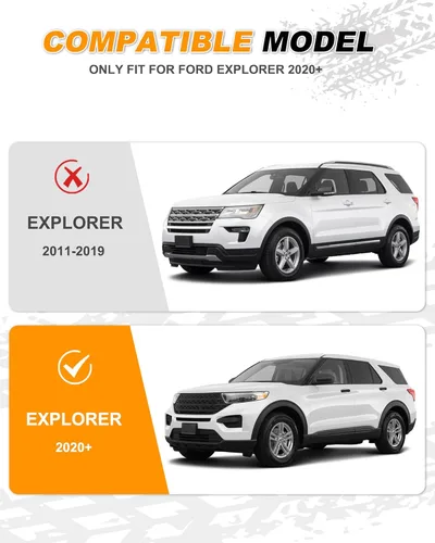 Miniatura 2 de Estribos aptos para Ford Explorer Base ST XLT Limited Platinum ST-Line Timberline 2020-2026 con aletas de barro