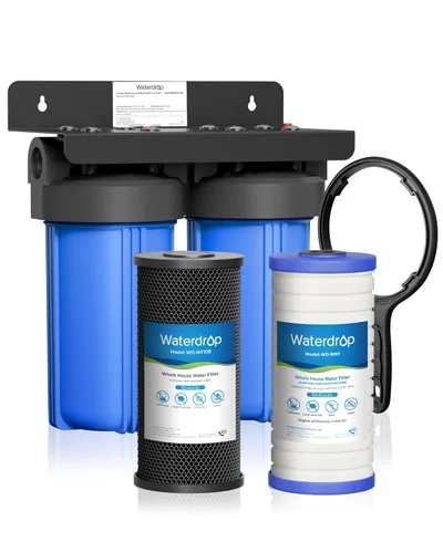 Miniatura 9 de Waterdrop - Filtro de agua para la casa, con filtro de carbono y de sedimentos de 5 etapas, reduce el plomo, el cloro, el olor y el sabor, 2 etapas