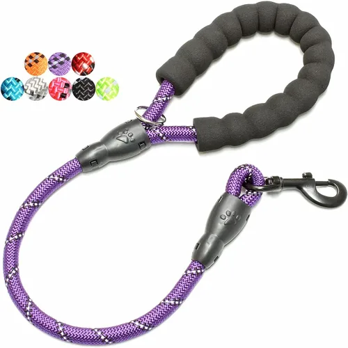 Miniatura 35 de BAAPET Correa para perro de 2/4/5/6 pies con cómodo mango acolchado e hilos altamente reflectantes para perros pequeños, medianos y grandes