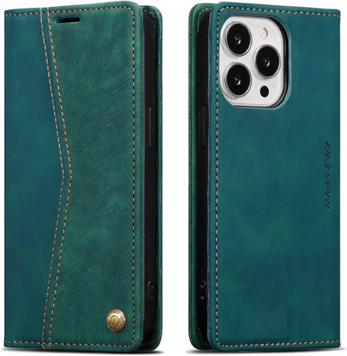 Miniatura 47 de QLTYPRI Para iPhone Air Case Wallet Con Tarjetero, Vintage PU Cuero Kickstand Cierre Magnético A Prueba De Golpes Folio Libro Funda Para IPhone 17