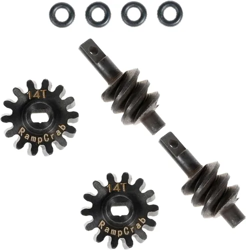 Overdrive - Juego de engranajes diferenciales 14T, 2 juegos, acero endurecido, 1/24, piezas de actualización para Axial SCX24 Bronco Deadbolt JLU