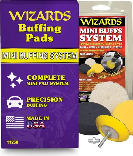 Miniatura 15 de Wizards 11204 Almohadilla de pulido de espuma amarilla – Almohadilla de pulido para búfer orbital – Corrección de pintura automática – Accesorio DA