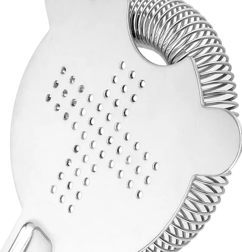 Miniatura 3 de HOZEON 8 coladores de cóctel de 6.5 pulgadas, herramienta de colador de barra de acero inoxidable, colador de camarero de 2 puntas para bar
