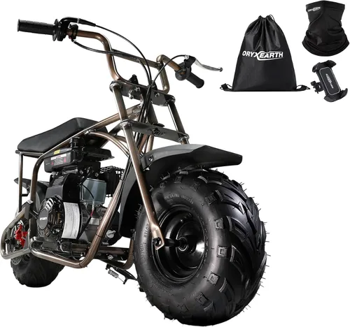 Miniatura 19 de Oryxearth Mini bicicleta de tierra todoterreno de 105cc de 4 tiempos, 28mph, a gasolina con transmisión automática y arranque de tirón para adultos