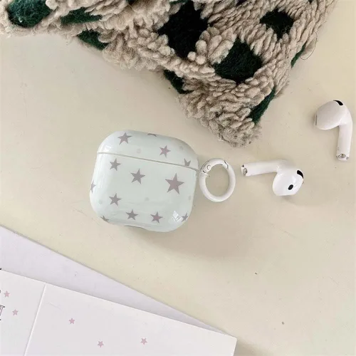 Miniatura 2 de Funda para AirPods 2/1 con diseño de estrella bonita, con kit limpiador protector de auriculares para AirPods de 2ª/1ª generación, color azul