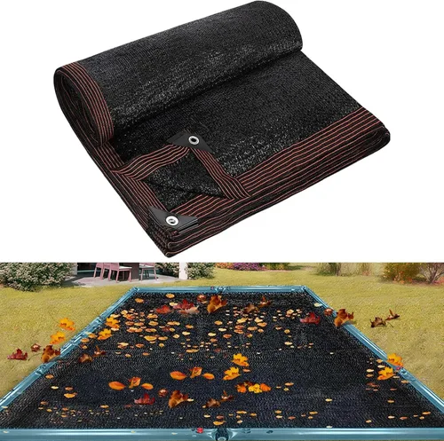 Cubierta de red de hojas de piscina de 20 x 40 pies, red de hojas para piscinas rectangulares enterradas y sobre el suelo, pantalla de malla fina