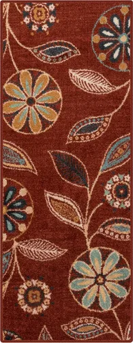 Miniatura 35 de Maples Rugs Reggie - Alfombra de pasillo floral, fabricada en Estados Unidos, lavable, antideslizante, alfombra de interior para cocina, pasillo