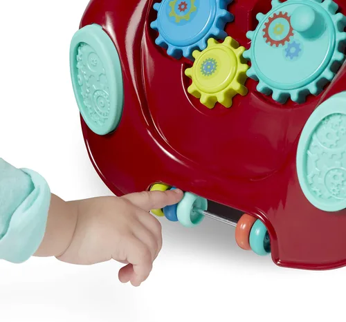 Miniatura 9 de Radio Flyer Busy Buggy, para niños pequeños de 1 a 3 años, 3 en 1 con 17 actividades sensoriales, función antipuntas, almacenamiento debajo
