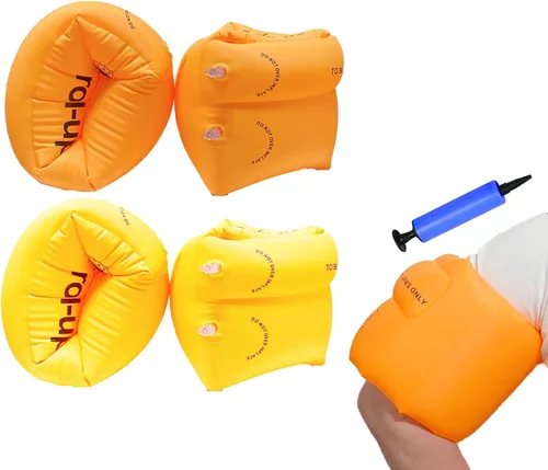 Miniatura 16 de Flotadores inflables para brazos, bandas para el brazo, flotador de tubo de natación para adultos, playa, flotador, fiesta, piscina Rosa