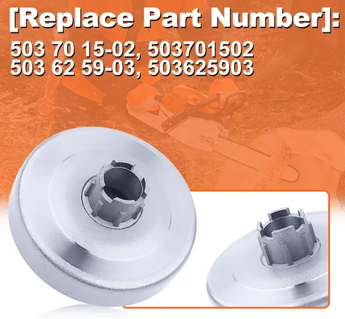 Miniatura 4 de Kit de rodamientos de piñón de llanta de tambor de embrague 3/8-7T para Husqvarna 3120 394XP 395XP 3120XP Jonsered 2094 2095 motosierra 503701501