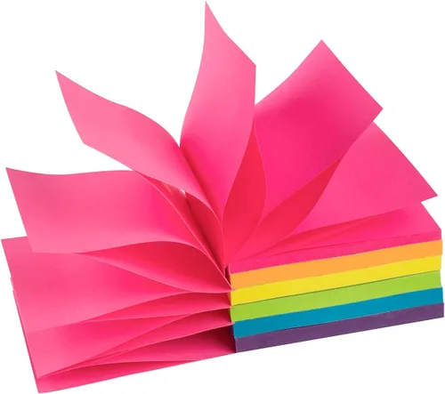 Miniatura 8 de Paquete de 12 notas adhesivas emergentes de 3 x 3 pulgadas, bloc de notas superadhesivas de colores brillantes, 6 colores, adhesivo fuerte