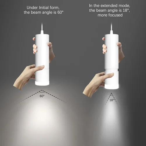 Miniatura 2 de OKELI Luz Colgante, Luminaria de Luces Colgantes Negras Modernas, Iluminación Colgante LED Única de 3-CCT para Isla de Cocina, 20W