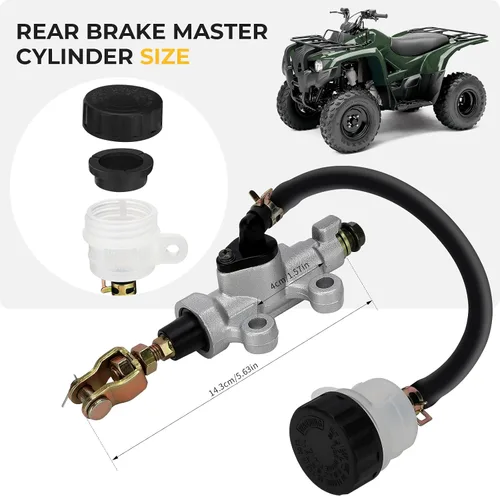 Miniatura 3 de M MATI Cilindro maestro de freno trasero para Yamaha Wolverine 350 450 Grizzly 300 400 450 660 Kodiak 400 450 YFM 5KM-2583V-00-00