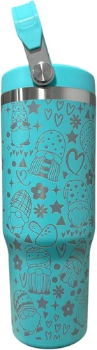 Miniatura 11 de Botella de agua de acero inoxidable de 40 oz taza Longhorn Bottle Bull Tumbler Cow Gift Western Water Bottle Cup (24oz Cream(90)-Longhorn (D35))