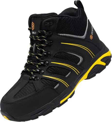 Miniatura 7 de DKMILY DRY Botas de seguridad impermeables para hombre, botas de trabajo con puntera de acero, antideslizantes, disipativas estáticas