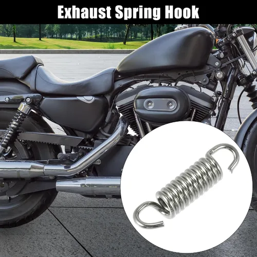 Miniatura 2 de Motoforti Motocicletas Universal Tubo de Escape Spring 1.693 in 1.7" Tubo de escape de acero inoxidable Gancho de resorte Accesorio modificado