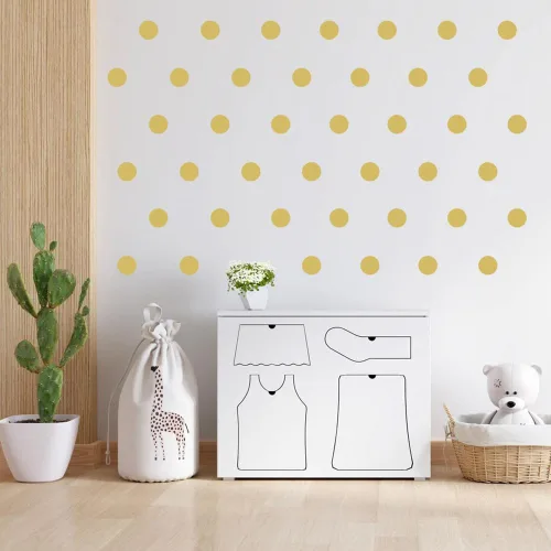 Miniatura 8 de Calcomanías de pared multicolor y mate, puntos de vinilo de 2 pulgadas, paquete de 100 calcomanías de pared para despegar y pegar (azul bebé)