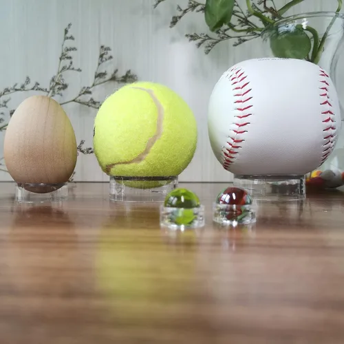 Miniatura 3 de Paquete de 48 soportes de exhibición de béisbol, soporte para esferas, anillo de béisbol transparente, soporte de esfera, soporte de exhibición