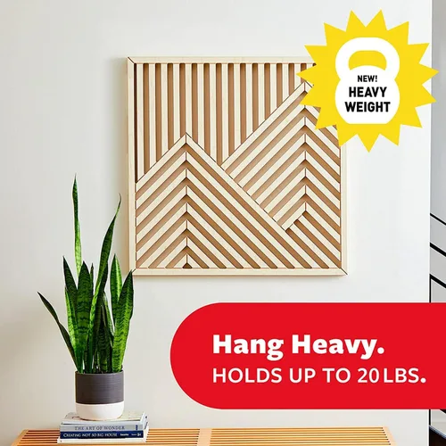 Miniatura 4 de Command Juego de tiras resistentes: decora tu pared con tiras para colgar cuadros de Command de 20 libras, tiras pesadas XL de 20 libras