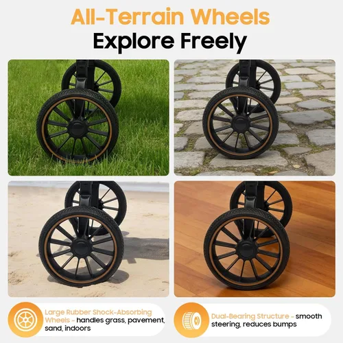 Miniatura 3 de Silla de ruedas ajustable para perros grandes para patas traseras Ayuda de rehabilitación para caminar con arnés y ruedas grandes para perros