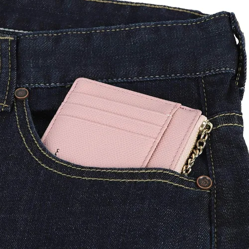 Miniatura 7 de Cartera minimalista para mujer, 8 tarjetas, monedero, monedero, bolsillo frontal, Casual