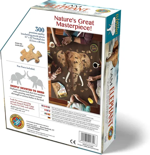 Miniatura 3 de e11even Madd Capp Puzzles - Yo soy elefante - 300 piezas - Rompecabezas en forma de animal (6017)