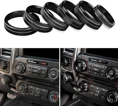 Miniatura 7 de Cubierta de perilla para interruptor de control de clima F150 AC/remolque/4WD/VOL/botón de afinación interior consola central accesorios compatibles