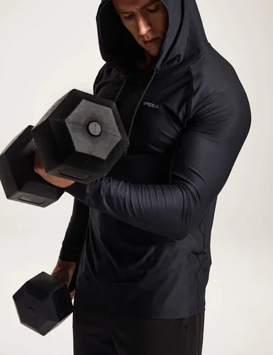 Miniatura 4 de TSLA Paquete de 3 suéteres de manga larga para hombre, ajuste seco, para correr, entrenamiento, atletismo, fitness y gimnasio