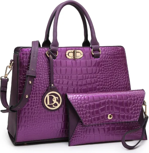 Miniatura 13 de Dasein Bolsos de Mano para Mujeres Carteras Bolsos de Trabajo para Damas Cartera Satchel Tote con Asa Superior Bolsos de Hombro con Clutch a Juego