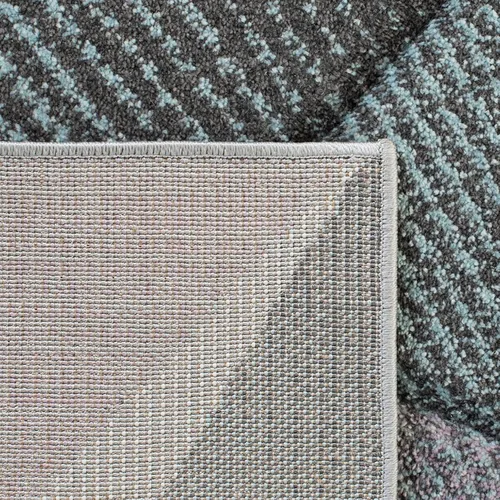 Miniatura 6 de SAFAVIEH Hollywood Collection - Alfombra de área de 6 pies 7 pulgadas x 9 pies, gris y azul claro, diseño moderno de mediados de siglo, no desprende