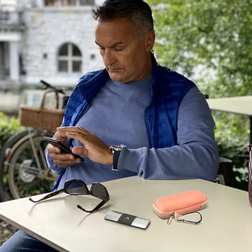 Miniatura 6 de Funda para monitor cardíaco compatible con AliveCor Kardia Mobile ECG/para KardiaMobile 6L para dispositivos Apple y Android, solo funda (rosa)