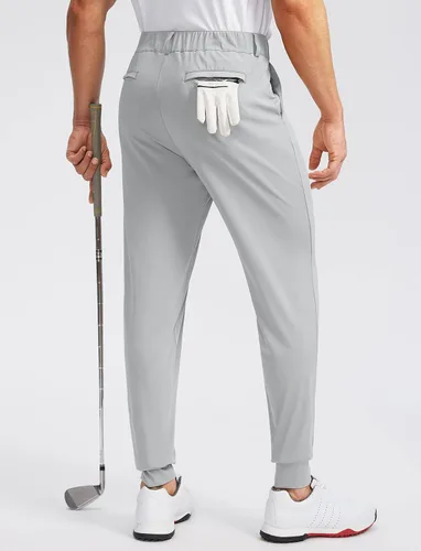 Miniatura 3 de Soothfeel Pantalones deportivos de golf para hombre con 5 bolsillos, ajustados, elásticos, para correr, viajes, trabajo, para hombre