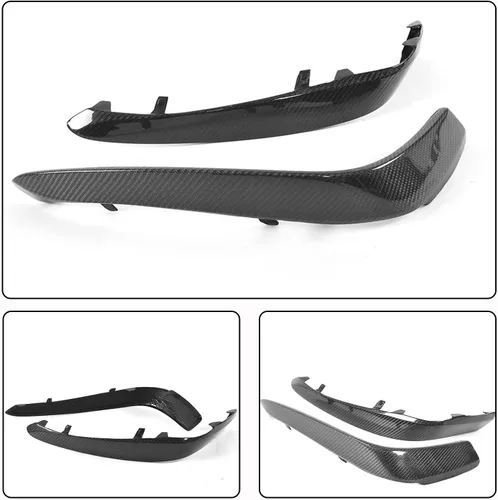 Miniatura 6 de Divisor de luz antiniebla de fibra de carbono Canard para Mercedes Benz Clase C W205 C63 2015-2021 AMG Coupe 2 puertas Sedan 4 puertas parachoques