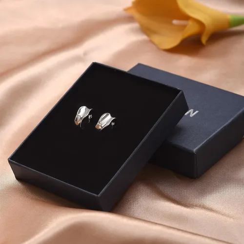 Miniatura 5 de Aretes de aro gruesos de oro para mujer, chapados en oro de 14 quilates y plata, aretes geométricos, aretes colgantes de nudo de moda