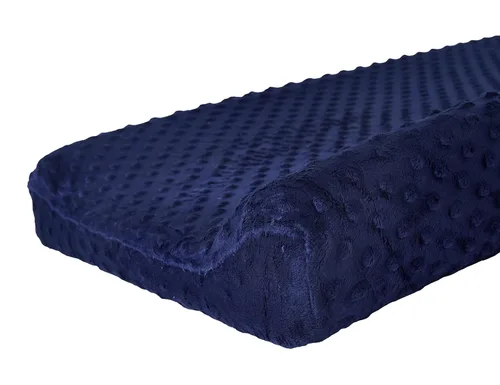 Miniatura 5 de Funda para cambiador, diseño de puntos súper suaves, agradable a la piel, transpirable, lavable, para bebé niño y niña (azul estate)