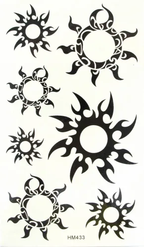 MapofBeauty Adhesivo temporal impermeable para tatuaje corporal (2 piezas/lote)