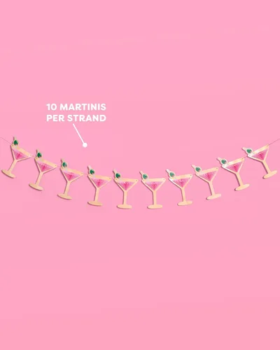 Miniatura 2 de xo, Fetti Cartel de papel de aluminio dorado desplegable 3D de Martini – 5 pies Decoración de despedida de soltera, cartel de fiesta