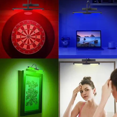 Miniatura 40 de LUXSWAY - Iluminación LED inalámbrica para marcos de fotos, iluminación recargable para exhibición de arte, clip para cuadros, luces para sobre