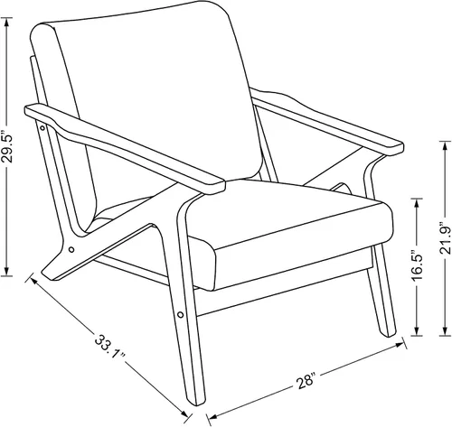 Miniatura 5 de Zola Mid Century Modern Accent Chair Arm Chair: la lectura perfecta, sala de estar y sillas de dormitorio para uso moderno de muebles domésticos