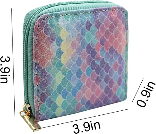 Miniatura 7 de Carteras cortas pequeñas para mujer, con cremallera para niñas y adolescentes