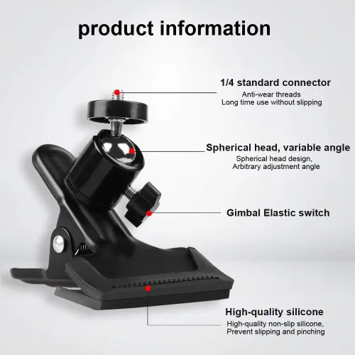 Miniatura 8 de Mr.Power Soporte para guitarra y bajo con auriculares para transmisión en vivo, clip compatible con iPhone, compatible con teléfonos inteligentes