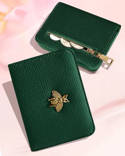 Miniatura 4 de Bistup Cartera para tarjetas de crédito para mujer, de cuero, para mujeres, adolescentes, niñas, tarjeteros, monedero de acordeón, pequeño, mediano