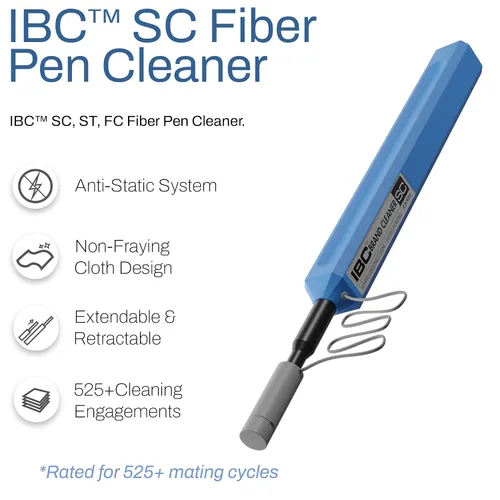 Miniatura 2 de Pluma limpiadora de fibra óptica SpeedaLite para conectores SC ST FC D4 E2000 9392 Pen