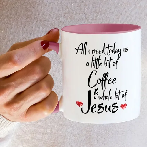 Miniatura 25 de Retreez Taza divertida – This Girl Runs on Coffee + Jesus - Tazas de café de cerámica de 11 onzas – Divertido, sarcasmo, sarcástico, motivacional
