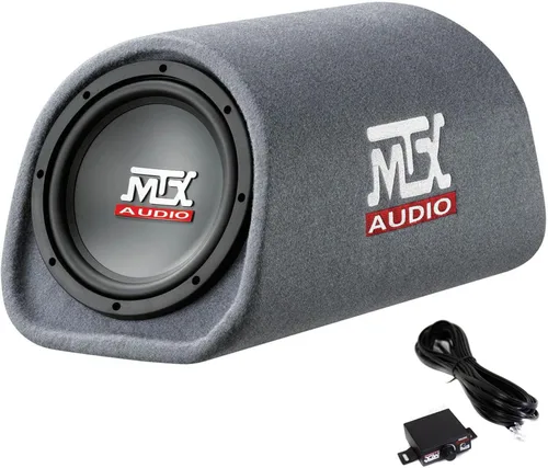 MTX Audio RT8PT 8 Pulgadas 240 W Caja de Subwoofer Ventilada Cargada de Alta Rendimiento con Amplificación Universal para Coche, Conectividad RCA