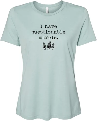 Miniatura 15 de Cute Women's Screen Printed Crew Neck Tee, Shirts With Sayings, Dusty Blue or Olive