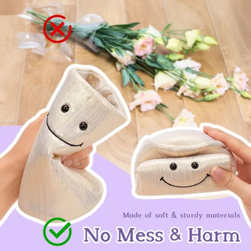 Miniatura 5 de Tezituor 3 piezas de peluche de flores con jarrón suave, ramo de tela de animales de peluche de margaritas de 14 pulgadas, regalo para niñas, novia