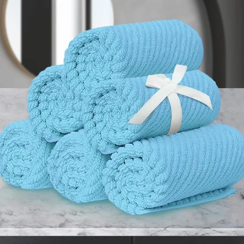 Miniatura 44 de VOOVA & MOVAS Toallas de baño amarillas – 100% algodón Secado rápido Peso Gruesas Suave, juego de 6 toallas de baño, 2 toallas grandes de 30