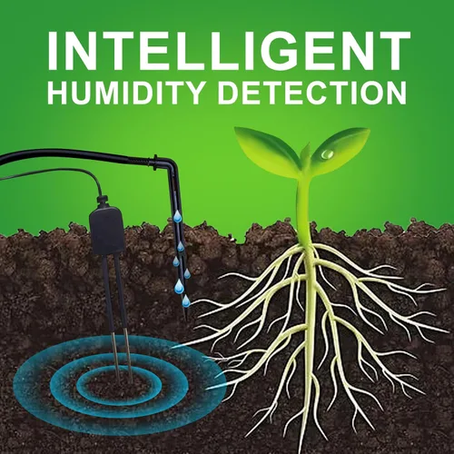 Miniatura 5 de Kit de riego por goteo, sistema de riego de plantas de interior, riego automático para plantas, sensor de humedad de plantas, temporizador y sistema
