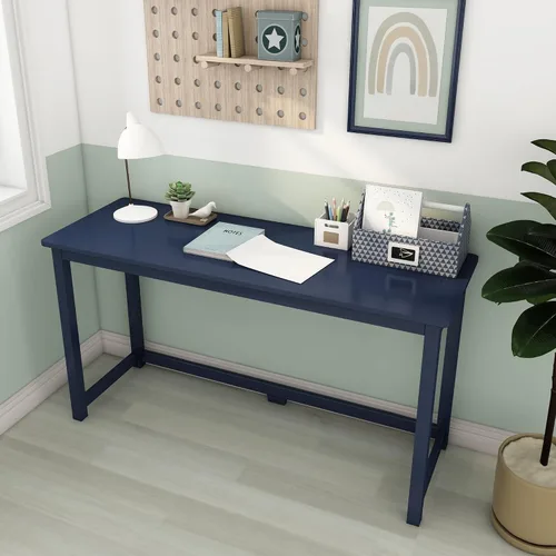 Miniatura 12 de Max & Lily Escritorio de madera maciza, 40 pulgadas, azul